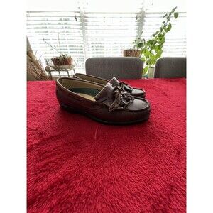 Dexter Shoes Mens 7M Dress Slip On Tassel Kiltie Loafer Flats Brown Leather